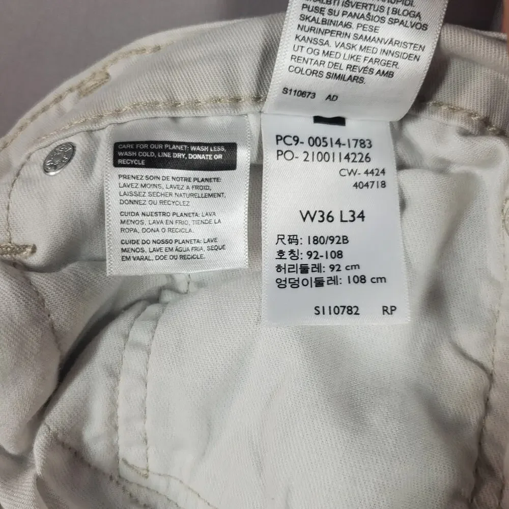 Levi's Mens 514 Regular Fit Straight-Leg Jeans Size 36x34